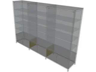 Glass Cabinet 3D Model preview