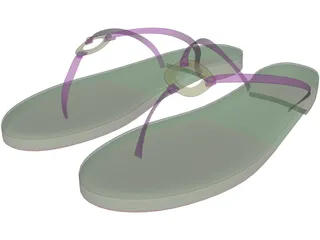 Ring Sandals 3D Model preview