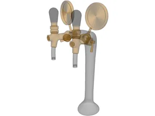 Bar Beer Tap 3D Model preview