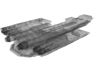 Stargate Daedalus Ship 3D Model preview