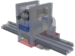 CNC Gantry Router Holder and Movement Construction 3D Model preview