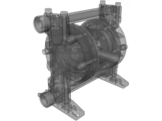Polypropylene Diaphragm Pump 3D Model preview