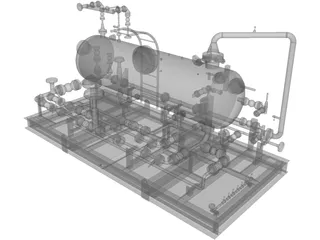 Test Separotor Skid 3D Model preview