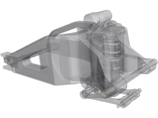 Honda CBR600RR Swingarm 3D Model preview