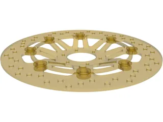 Honda CBR600F3 Frony Brake Rotor 3D Model preview