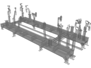 Vehicle Body Fixture 3D Model preview