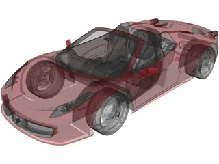 Ferrari 458 Spider 3D Model preview