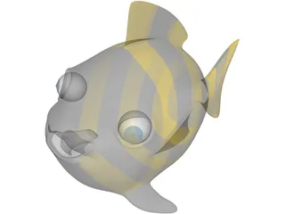 Fish Cartoon 3D Model preview