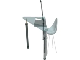 Seminar Table 3D Model preview