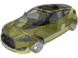 Hyundai Veloster Turbo (2013) 3D Model preview