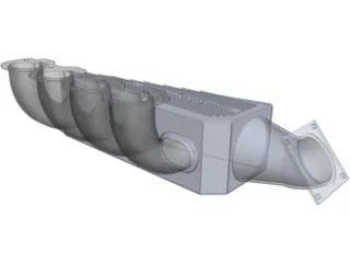 Honda CBR600CC Intake Manifold 3D Model preview