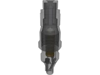 Bosch Basic Diesel Fuel Injector 3D Model preview