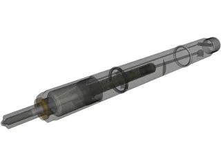 Bosch Diesel Fuel Injector 3D Model preview