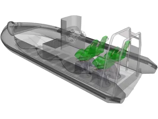 RHIB 3D Model preview