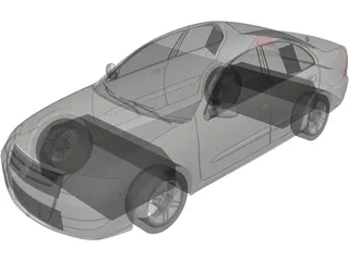 Renault Scala (2010) 3D Model preview