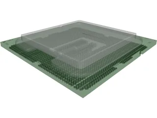 Microprocessor Intel 3D Model preview