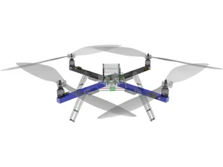 Arducopter Quadcopter 3D Model preview