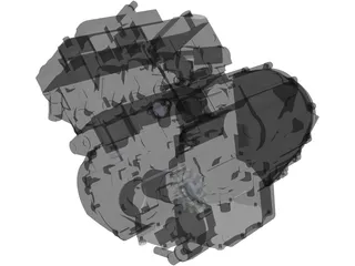 Honda CBR600RR Engine 3D Model preview