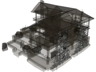 Abandoned House 3D Model preview