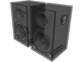EAX-3000 Speakers 3D Model preview