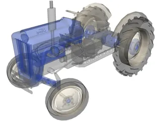 Ford Tractor 3D Model preview