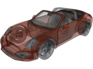Porsche 911 Targa 4 (2015) 3D Model preview