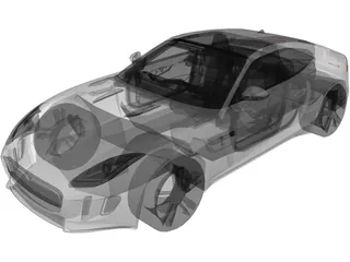 Jaguar F-Type Coupe (2014) 3D Model preview