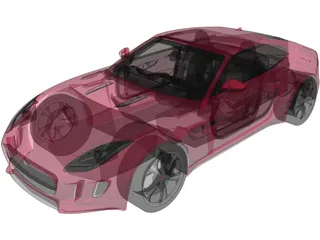 Jaguar F-Type R (2015) 3D Model preview