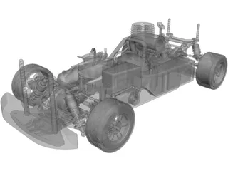 Camaro Nitro RS4 RC Car 3D Model preview