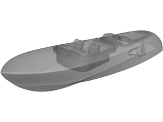 Riva Speed Boat 3D Model preview