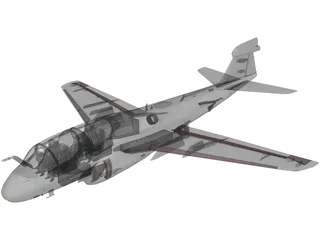 Grumman EA-6B Prowler 3D Model preview