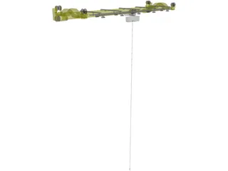 Overhead Gantry Crane 3D Model preview