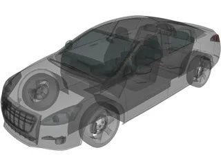 Peugeot 508 (2011) 3D Model preview