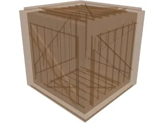 Wood Box 3D Model preview