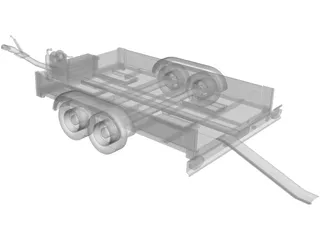 Bike Trailer 3D Model preview