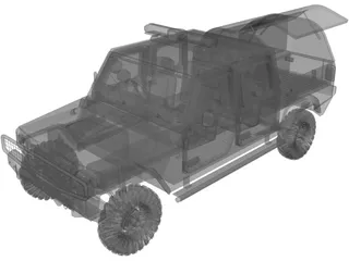 Jeep Agrale C.I.T (Cash in Transit) 3D Model preview