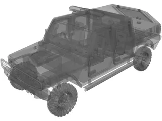 Jeep Agrale BP Canopy 3D Model preview