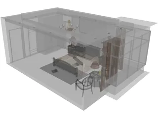 Bedroom Interior 3D Model preview