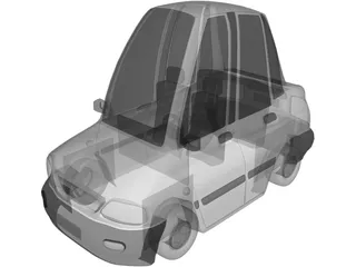 Cartoon Car 3D Model preview