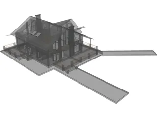 Living House 3D Model preview