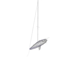 Sail Yacht 3D Model preview