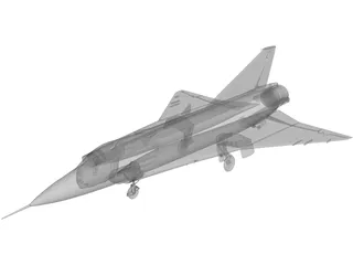 Saab 35 Draken 3D Model preview