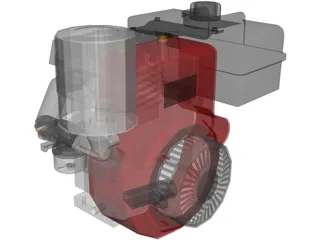 Tecumseh 4-Stoke Engine 3D Model preview