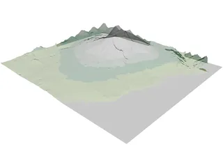 Volcano Etna Italy 3D Model preview