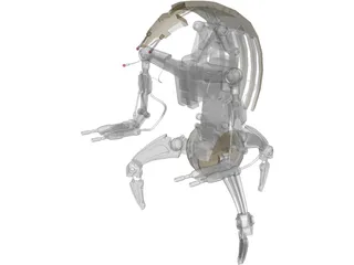 Star Wars Droideka 3D Model preview