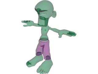 Hulky Cartoon 3D Model preview