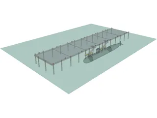 Sub Pier 3D Model preview