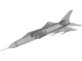 Shenyang J-8 3D Model preview