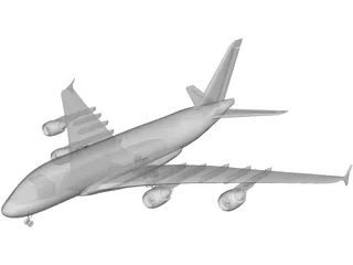 Airbus A380 3D Model preview