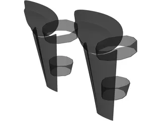 Baseball Catcher Shin Guard 3D Model preview